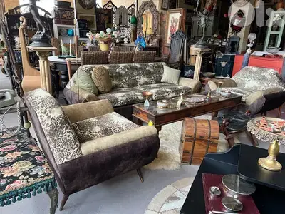 set of 1950s sofa one big 2 single