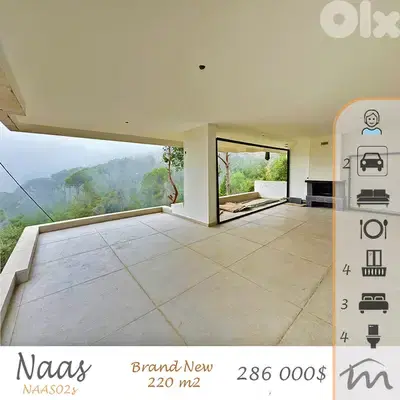 Bikfaya | Brand New 220m² | 4 Balconies | View | 2 Underground Parking