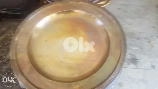 صنية نحاس مفضضة
