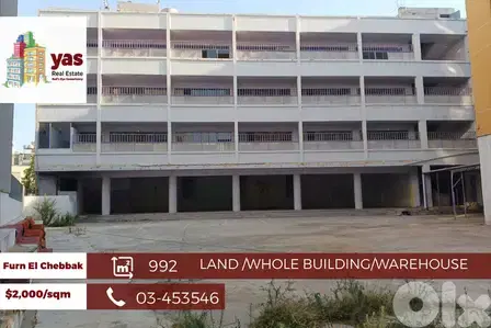 Furn El Chebbak 992m2 | Land | Whole Building/Warehouse | PA |
