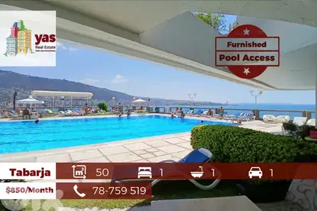 Tabarja 50m2 | Furnished Chalet | Pool Access | Open View | YV