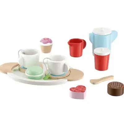 Playtive Afternoon Wooden Tea Set 17 Pcs 2+ Years - طقم شاي خشبي