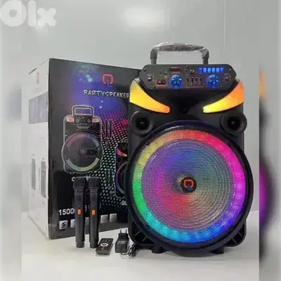 QL KARAOKE SPEAKER-2 WHEELS TROLLEY 1X15" | 1502 وايرلس سبيكر