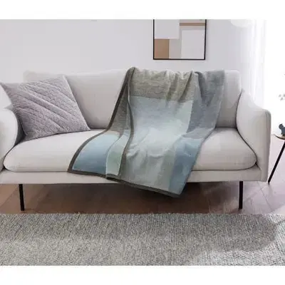 Livarno Premium Throw Plaid Check Blue 150 x 200 cm - بطانية شتوية