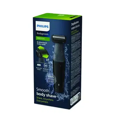 Philips BG3007/01 3000 Series Body Groomer – Rechargeable, Showerproof