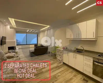 Two separated beautiful chalets are located in Faqra REF#CS107708