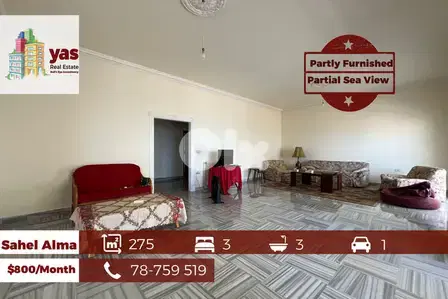Sahel Alma 275m2 | Partly Furnished | Rent | High End | EH/IV