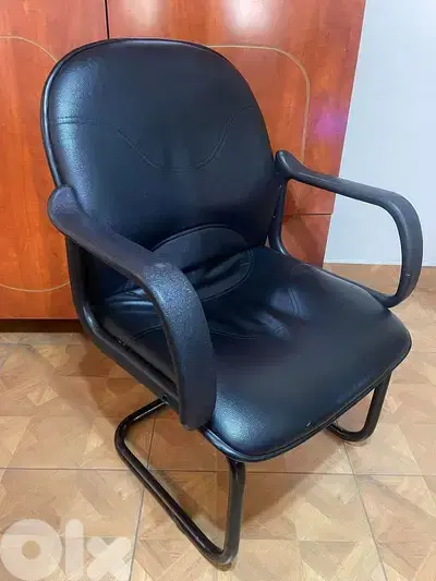 Chair black leather