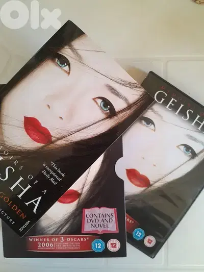 "Memoirs of a Geisha" by Arthur Golden, includes both the book and DVD