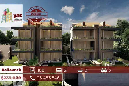 Ballouneh 188m2 | Duplex | Panoramic View | Payment Facilities |  GA