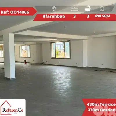 apartment in  Kfarehbab with terrace and Gardenشقة تقع في كفرحباب