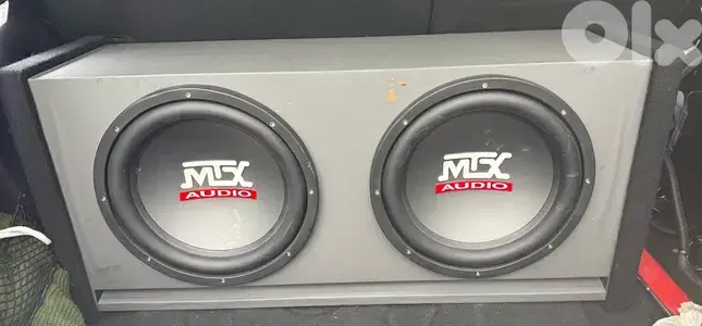 Mtx 1200 Watt Dual 12” Subwoofers+Sealed Sub Box. 2 mtx speacker. 2 t