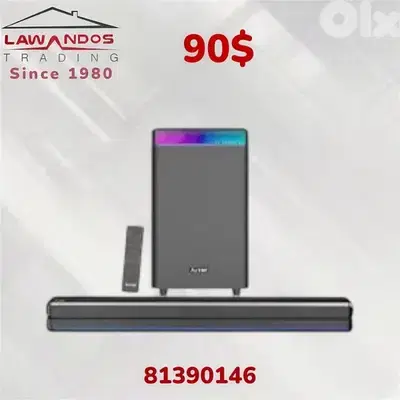 Sound bar with subwoofer bluetooth & optical