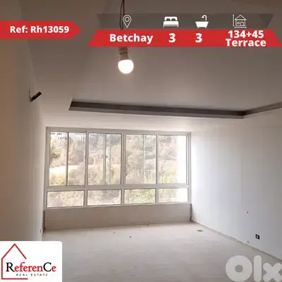 Apartment with terrace in Betchay for sale شقة + تراس للبيع في بطشاي