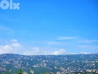 1130 SQM Land in Bikfaya, Metn overlooking the Mountains and the Ocean