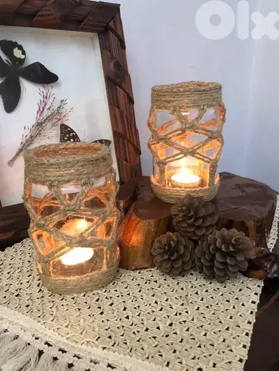 Candle holder Macrame