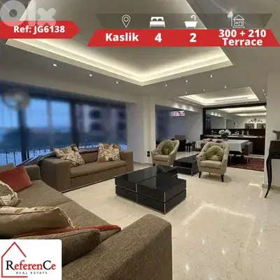 Apartment with terrace in Kaslik شقة مع تراس في الكسليك