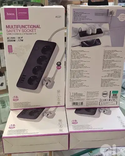 HOCO MULTIFUNCTION SAFETY SOCKET AC21