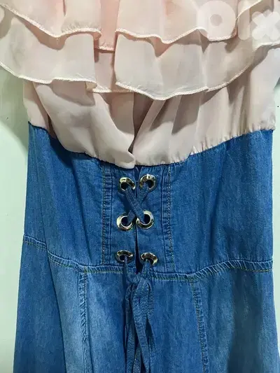 Short jeans dress | فستان جينز قصير