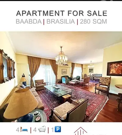 280m 4Bedroom+Parking Sale Brasilia Hazmieh Baabda