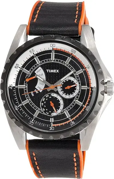 Timex Classic Mens Retrograde Black Leather Strap Watch
