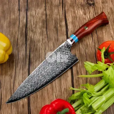 Professional Damascus chef knife sharpener sharpening stones