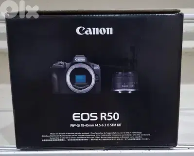 Canon camera EOS R50 RF-S 18-45mm F4.5-6.3 IS STM Kit black