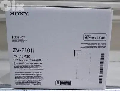 Sony Camera ZV-E10 II kit with 16-50mm F3.5-5.6 oss II Exclusive & new