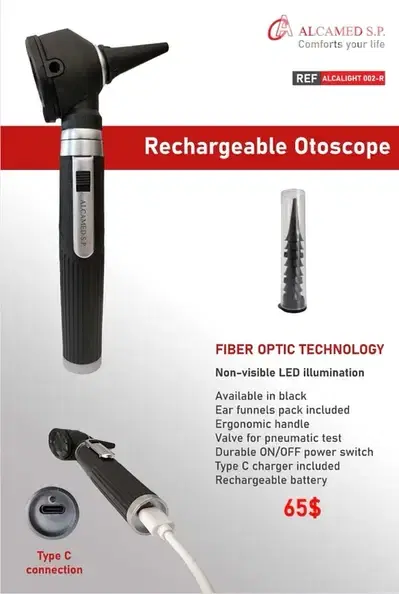 Rechargeable Otoscope منظار أذن تشريج