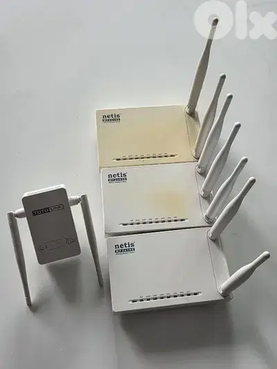 3 Internet WiFi Routers + 1 Repeater