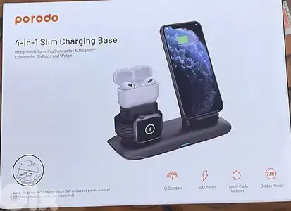 Porodo 4-in-1 slim charging base