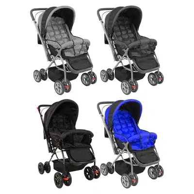 Baby Stroller with Mosquito Net & Reversible Handle - عربة أطفال
