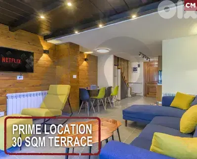 Duplex chalet in the heart of mzaar with terrace for sale REF#CM126755