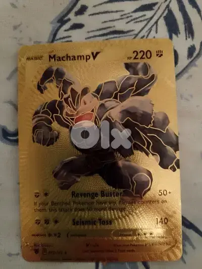 machamp pokemon golden card.