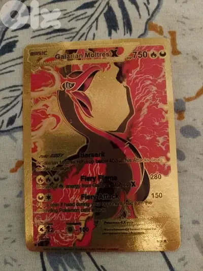galarian moltres pokemon golden card.