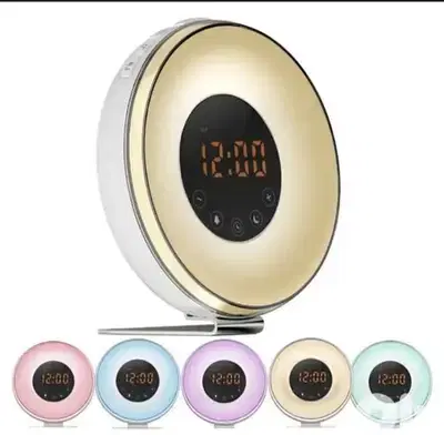Simulated surise&sunset sleep light alarm clock + tadio/3$ delivery