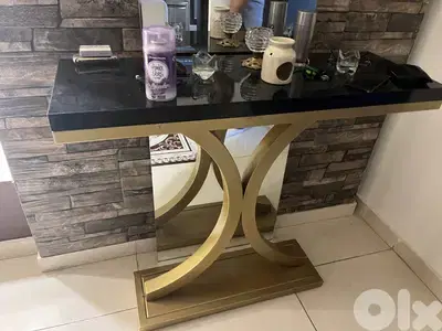 Console with mirror