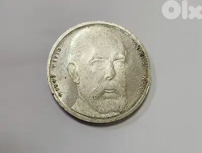 German Silver Coin 10 Marks Commemorative  the scientist Robert Koch