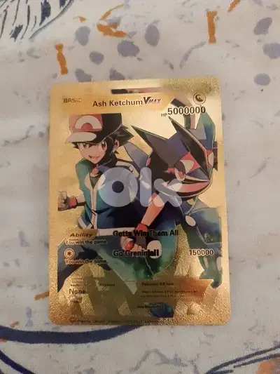 Ash Ketchum pokemon golden card.