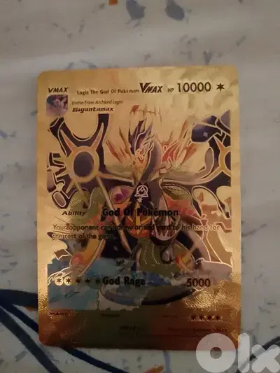 Lugia pokemon golden card.