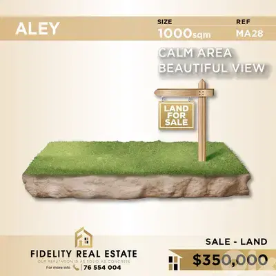 Land for sale in Aley MA28 أرض للبيع في عاليه