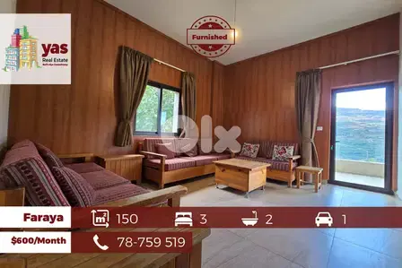 Faraya 150m2 | Cozy Chalet | Furnished | Mountain View | Rent | RI