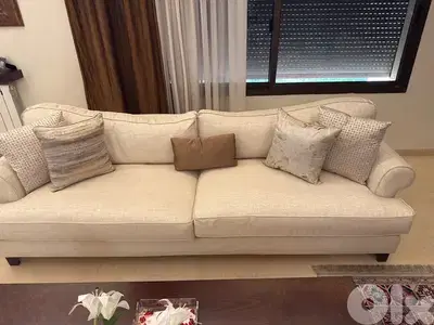 beautiful luxury custom made luxury premium sofa white with 5 cushion