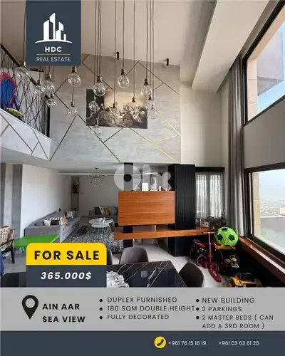 Ain Aar Double height 190 sqm Duplex with open sea view