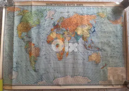 USSR 1981 official political map, Soviet union, large size