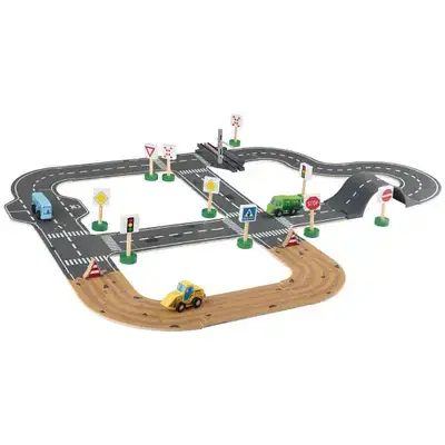 playtive wooden road set 36pc , road 4md