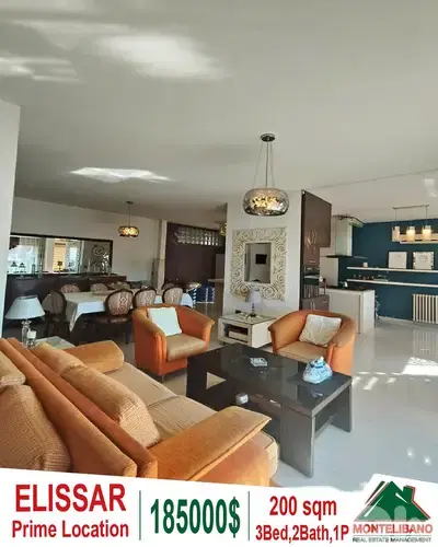 Prime Location 200 sqm Apartment For Sale in Elissar with City View