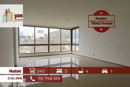Halat 240m2 | 175m2 Terraces | Duplex Rooftop | New | Sea View | ABA