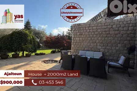 Ajaltoun 2000m2 Land | 100m2 House | Ultra Unique Property | PES |