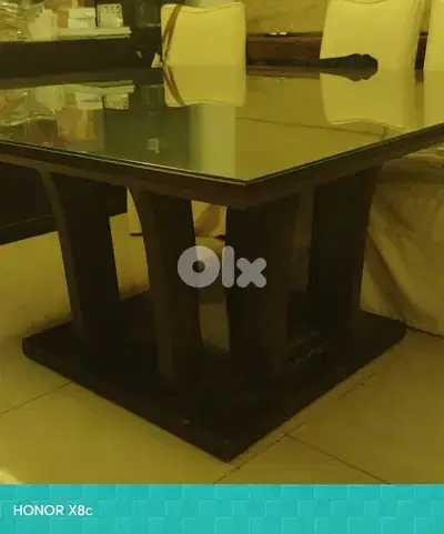 negotiable Dining table with his dining chairs